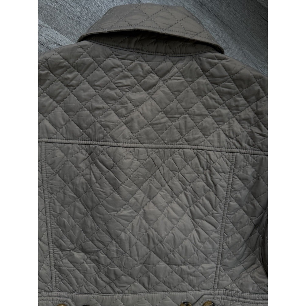 Chico's Quilted Full Button Front Jacket Women's Size 1 Medium Camel - Picture 15 of 16